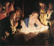 HONTHORST, Gerrit van, Adoration of the Shepherds  sf